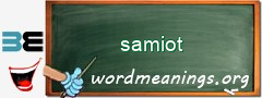 WordMeaning blackboard for samiot